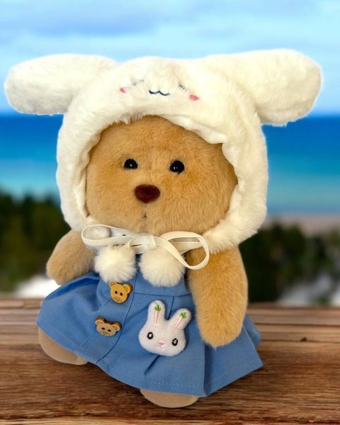 Одяг для плюшевого ведмедика HuggyBear - Зайчик в сукні 0039 фото