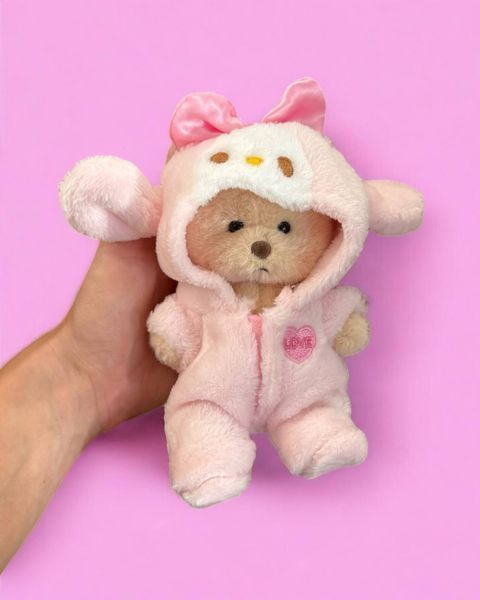 Брелок HuggyBear в рожевому комбінезоні BR0004 фото