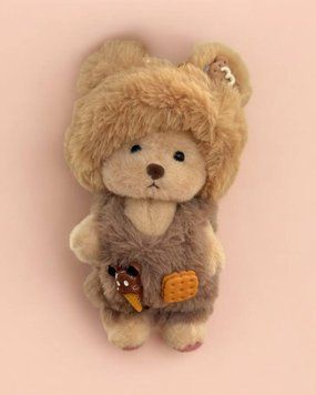 Брелок HuggyBear в Пухнастому одязі та шапочці BR0006 фото
