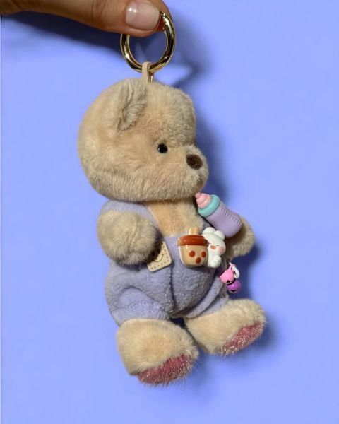 Брелок HuggyBear в Бузкових штанцях з декором BR0008 фото