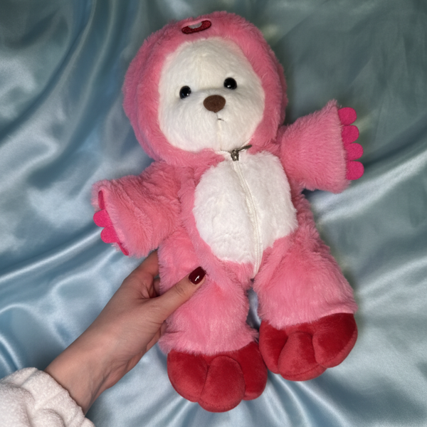 Рожевий комбінезон Монстрик для ведмедика HuggyBear з великими лапками 0093 фото