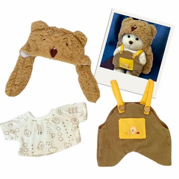 Костюм для плюшевого ведмедика HuggyBear - Шапка-Гризлі та футболка зі штанцями 0041 фото