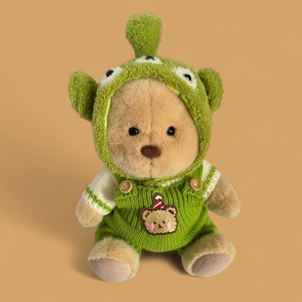 Одяг для ведмедика HuggyBear, маленький Прибулець. В'язаний комплект з шапочкою 0024 фото