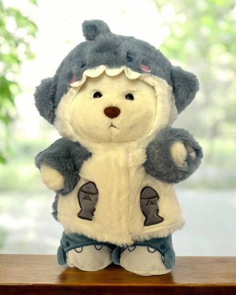 Костюм для плюшевого ведмедика HuggyBear - Акула з капюшоном і тапочками 0029 фото