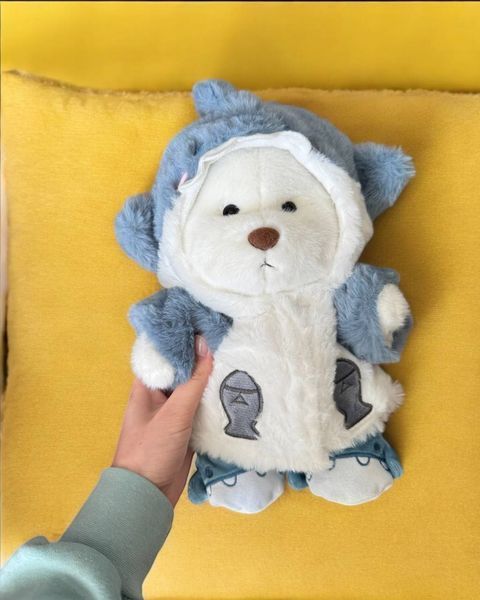 Костюм для плюшевого ведмедика HuggyBear - Акула з капюшоном і тапочками 0029 фото